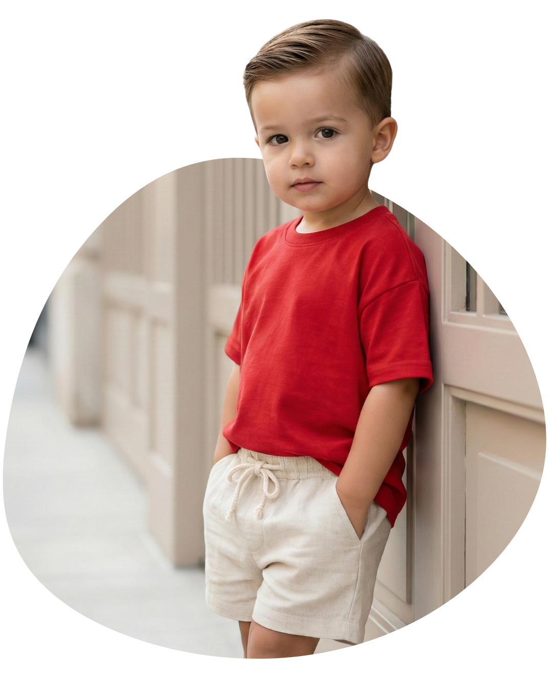 Conjunto Menino Camiseta Algodao com Short em Linho Roupa Infantil Bebe
